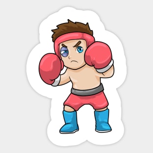 Boxer with Head Protection & Boxing gloves Sticker